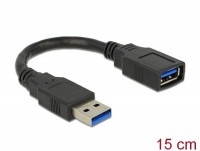 USB 3.0 Verlängerung A Stecker - A Buchse 15cm schwarz