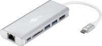 USB-C Premium Multiport-Dock mit 2x USB 3.0, USB-C, Ethernet, HDMI, SD