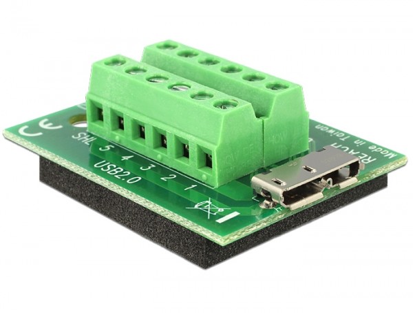 Adapter Terminalblock - Micro USB 3.0 B Buchse