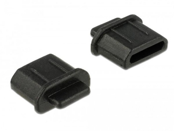 Staubschutz f&#252;r HDMI micro-D Buchse mit Griff 10 St&#252;ck schwarz