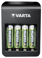 VARTA LCD Plug Charger+ Ladegerät, LCD-Anzeige, AA/AAA/9V NiMH, inkl. 4 Akkus 