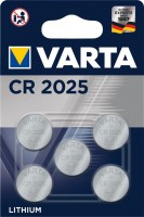 VARTA Knopfzelle Lithium CR2025, 5er Blister