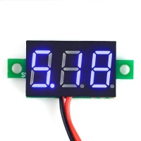 0,28" Mini Digital-Voltmeter mit LED Anzeige, 3,2-30V, 2-Wire, blau