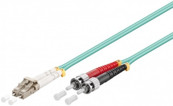 LWL Kabel Multimode OM3, LC-Stecker (UPC) &gt; ST-Stecker (UPC), türkis