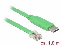 Adapterkabel USB 2.0 Typ A Stecker &#150; 1x Seriell RS-232 RJ45 Stecker gr&#252;n - L&#228;nge: 1,80 m