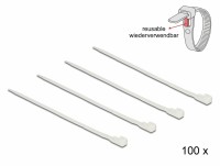 Kabelbinder lösbar weiß L 200 x B 4,8 mm 100 Stück