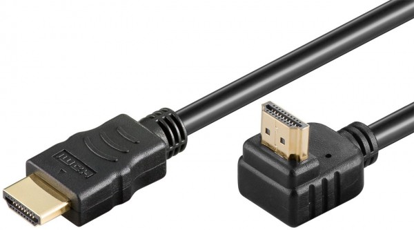 Goobay HDMI 90&#176; Kabel - Ethernet, 4K, HDR, HDCP 2.2, gewinkelter Anschluss, 1.5m