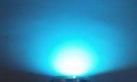 OptoSupply LED, 5mm, 6-6,7lm, 15&#176;, klar, cyan blue