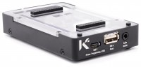 KKSB Gehäuse für Arduino Giga R1 WiFi, Aluminium/Stahl, sandgestrahlt, eloxiert, schwarz