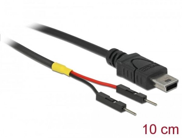 Kabel Mini USB Typ B Stecker &amp;#150; 2x Pfostenstecker einzeln zur Stromversorgung