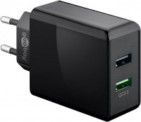 Dual USB Schnellladeger&#228;t / Netzteil, QC 3.0, 2x USB-A, 28W, schwarz