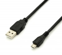 USB 2.0 Hi-Speed Kabel schnellladefähig A Stecker  Micro B Stecker schwarz