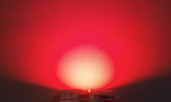 OptoSupply LED, 5mm, 1.5-1.8lm, 15&#176;, klar, tomato red