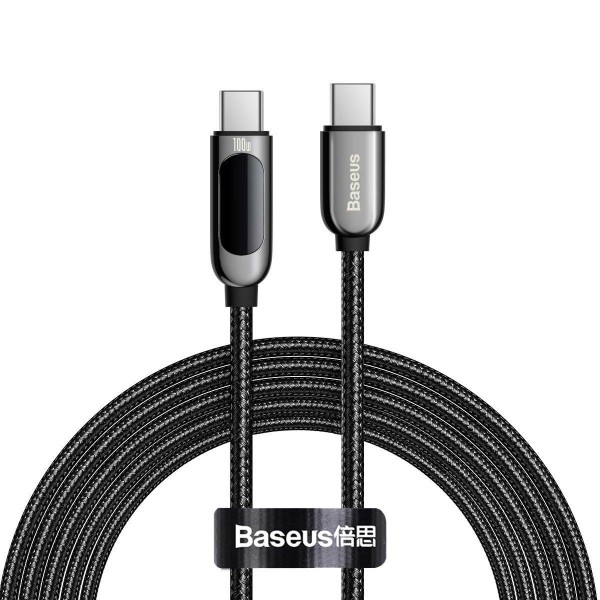 Baseus Display Kabel, USB Type-C - USB Type-C, 100W, schwarz, 2m