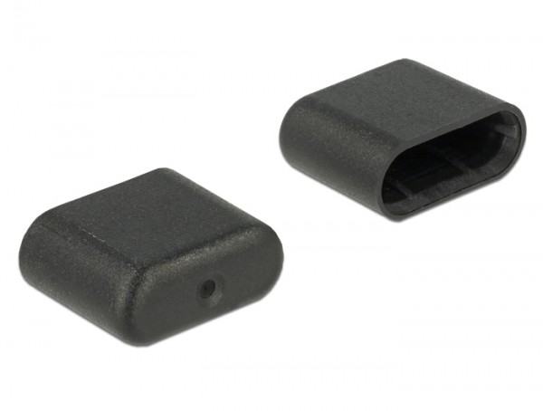 Staubschutz für USB Type-C Stecker 10 Stück schwarz