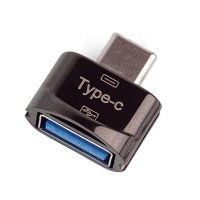 USB-C 2.0 Adapter, C Stecker - A Buchse, kompakte Bauform, schwarz