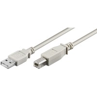 USB 2.0 Hi-Speed Kabel A Stecker  B Stecker grau