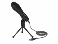 USB Kondensator Mikrofon mit Tischst&#228;nder - ideal f&#252;r Gaming, Skypen und Gesang