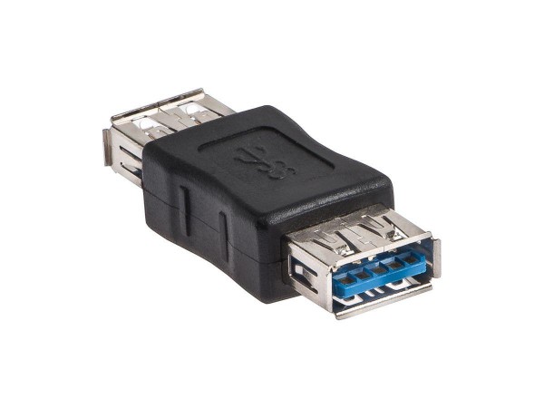 USB 3.0 Adapter / Verbinder, A Buchse - A Buchse, schwarz