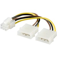 Power Kabel 2x 5.25 Stecker - PCI Express 6 pin