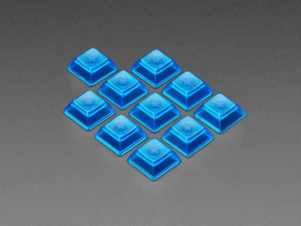 Durchsichtige Blaue DSA Keycaps für MX-kompatible Schalter, 10er-Pack