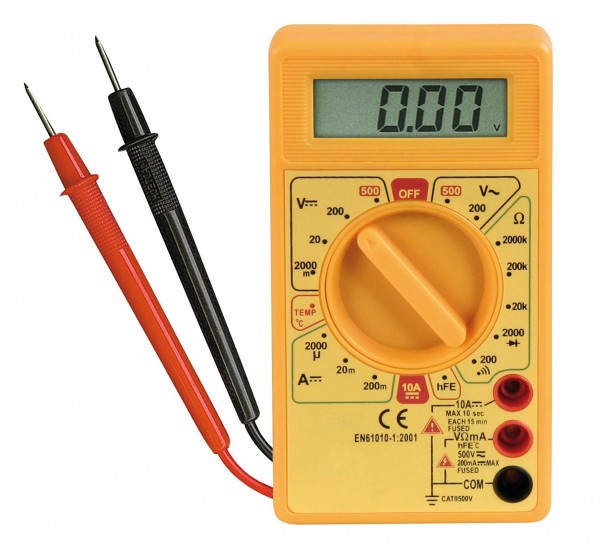 Digitalmultimeter M-330T, Temperatur-Messung -50 &#176;C bis &#43;1.000&#176;C, gelb