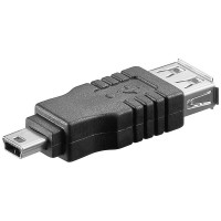 USB 2.0 Hi-Speed Adapter A Buchse - 5 pol. mini B-Stecker schwarz