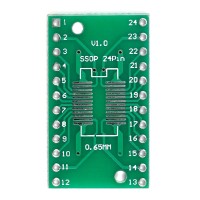 SMD Breakout Adapter f&#252;r SOP24 / SSOP24 / TSSOP24, 24 Pin, 0,65mm / 1,27mm