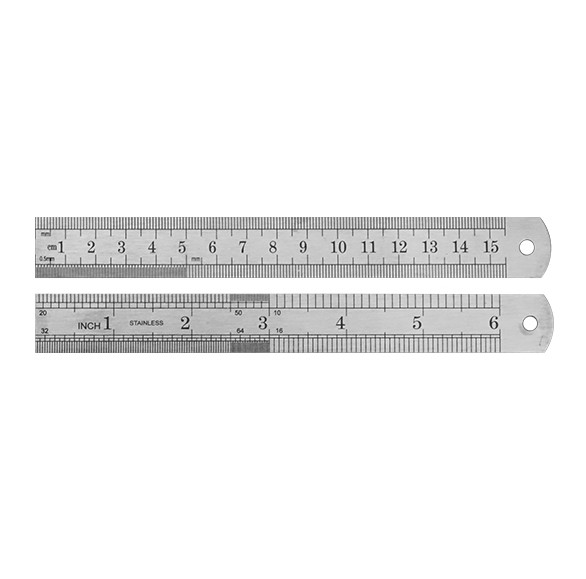 Stahl-Lineal 15cm