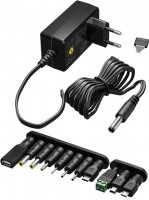 Goobay Universal-Netzteil: USB-C und DC-Adapter, Regelbare Ausgangsspannung, 3V-12V, 18W, 1,5 A