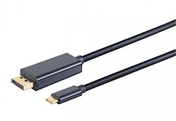 USB-C Adapterkabel, USB-C Stecker  DisplayPort Stecker, 4K 60Hz, schwarz