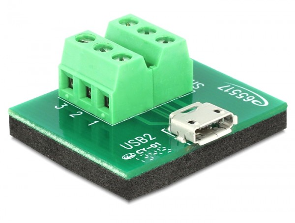 Adapter Terminalblock - Micro USB 2.0 B Buchse