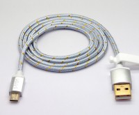 s-tron textilummanteltes Micro USB 2.0 Kabel