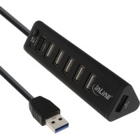 7 Port USB 3.0 / 2.0 Smart Hub mit Schnellade-Anschluss