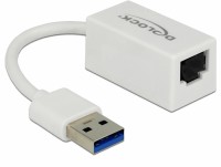Adapter USB 3.1 Gen 1 Typ A Stecker - Gigabit LAN 10/100/1000 Mbps kompakt wei&#223;