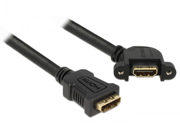 Kabel HDMI A Buchse > HDMI A Buchse zum Einbau 110&#176; 0,25 m Delock