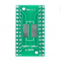 SMD Breakout Adapter f&#252;r SOP28 / SSOP28 / TSSOP28, 28 Pin, 0,65mm / 1,27mm
