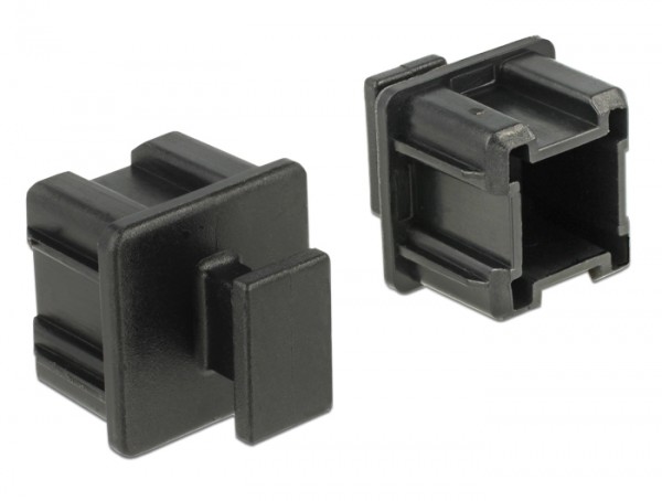 Staubschutz für Mini SAS HD SFF 8644 Buchse mit Griff 10 Stück schwarz