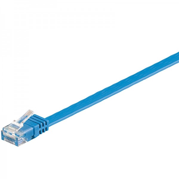 CAT 6 Netzwerkkabel, U/UTP, flach, blau