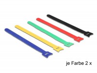 Kabelbinder, Klettverschluss, 240 x 12mm, farbig sortiert, 10 Stück