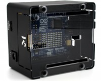 KKSB Projekt-Gehäuse für Arduino UNO R4 Minima & UNO R4 WiFi, Aluminium/Stahl/Polycarbonat, schwarz