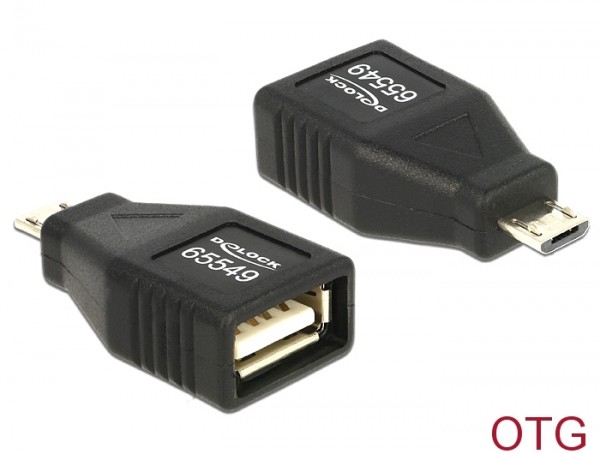 OTG Adapter USB Micro B Stecker - USB 2.0 Buchse, voll geschirmt