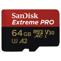 SanDisk Extreme Pro microSDXC A2 UHS-I U3 V30 Speicherkarte &#43; Adapter 64GB