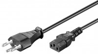 Kaltgeräte Netzkabel Schweiz Stecker (Typ J, SEV1011) - IEC320-C13 Buchse schwarz 1,80m