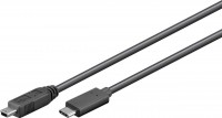 USB-C 2.0 Kabel, C Stecker &#150; Mini B Stecker, schwarz