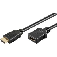 High Speed HDMI Verlängerungskabel mit Ethernet schwarz