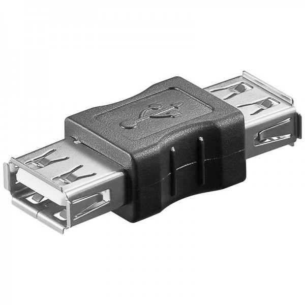 USB 2.0 Adapter / Verbinder, A Buchse - A Buchse, schwarz