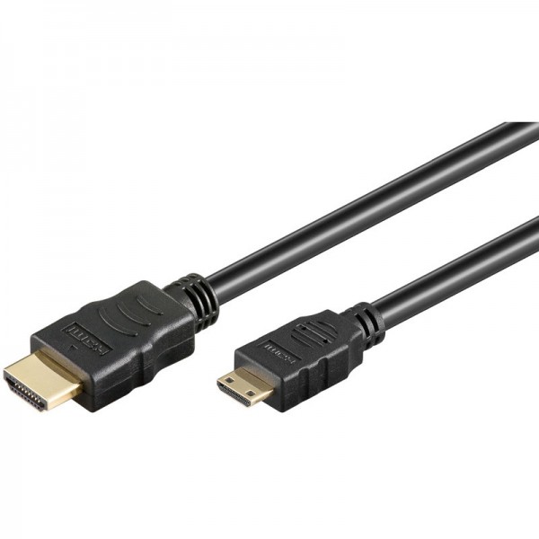 High Speed Mini HDMI Kabel mit Ethernet schwarz