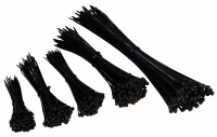 Kabelbinder Set, 500er-Pack, schwarz, 5 Gr&#246;&#223;en 100/140/160/200/300mm