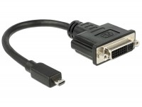 Adapterkabel DVI-D (24+1) Buchse - Micro HDMI D-Stecker 20cm